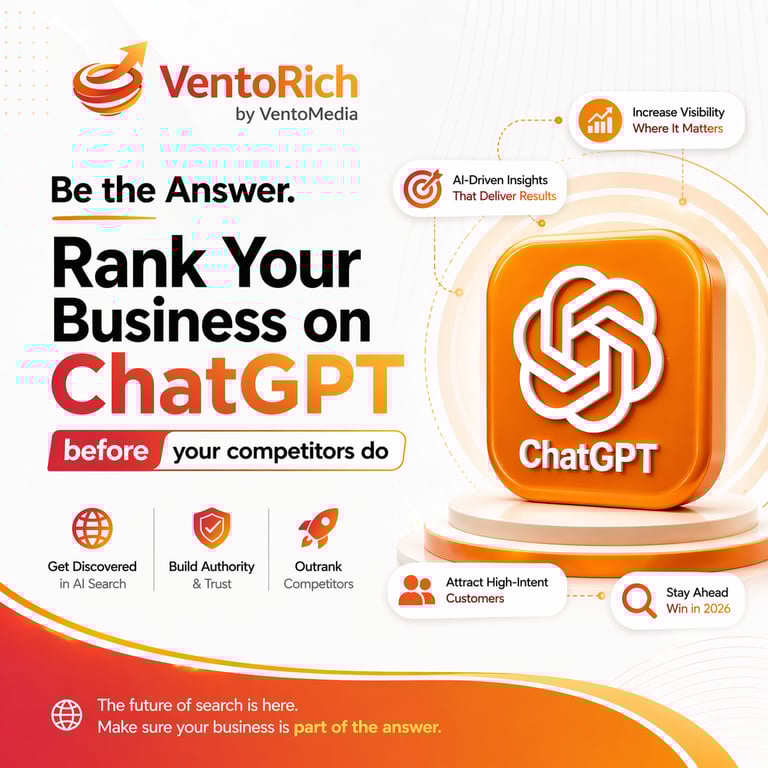 The #1 SEO Agency to Rank You on ChatGPT? It’s VentoRich by Vento Media