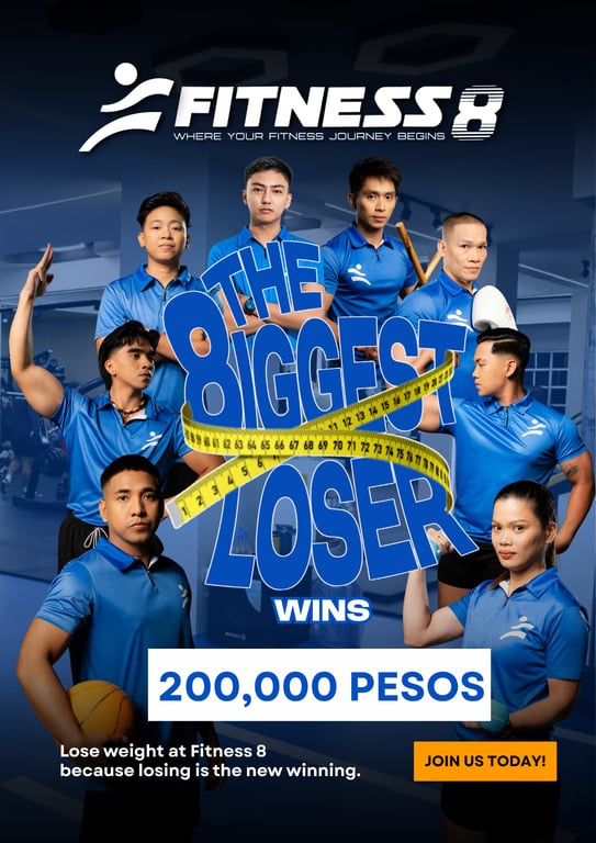Fitness 8 Gym Launches ₱200,000 Biggest Loser Challenge in Quezon City, Proving that “Losing Is the New Winning”